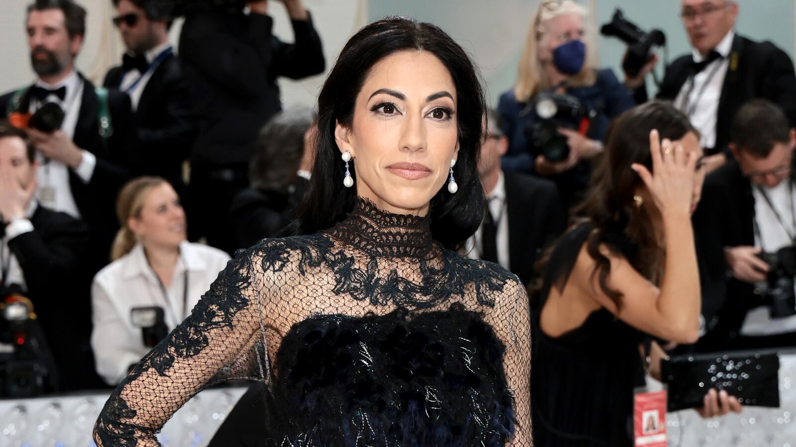 Huma Abedin attends The 2023 Met Gala Celebrating "Karl Lagerfeld: A Line Of Beauty" at The Metropolitan Museum of Art on May 01, 2023 in New York City.