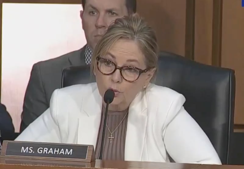 Sen. Darline Graham questioning former special counsel Jack Smith at a Senate Judiciary committee hearing on September 29.
