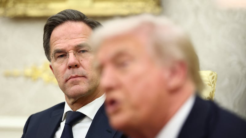 Mark Rutte and Donald Trump