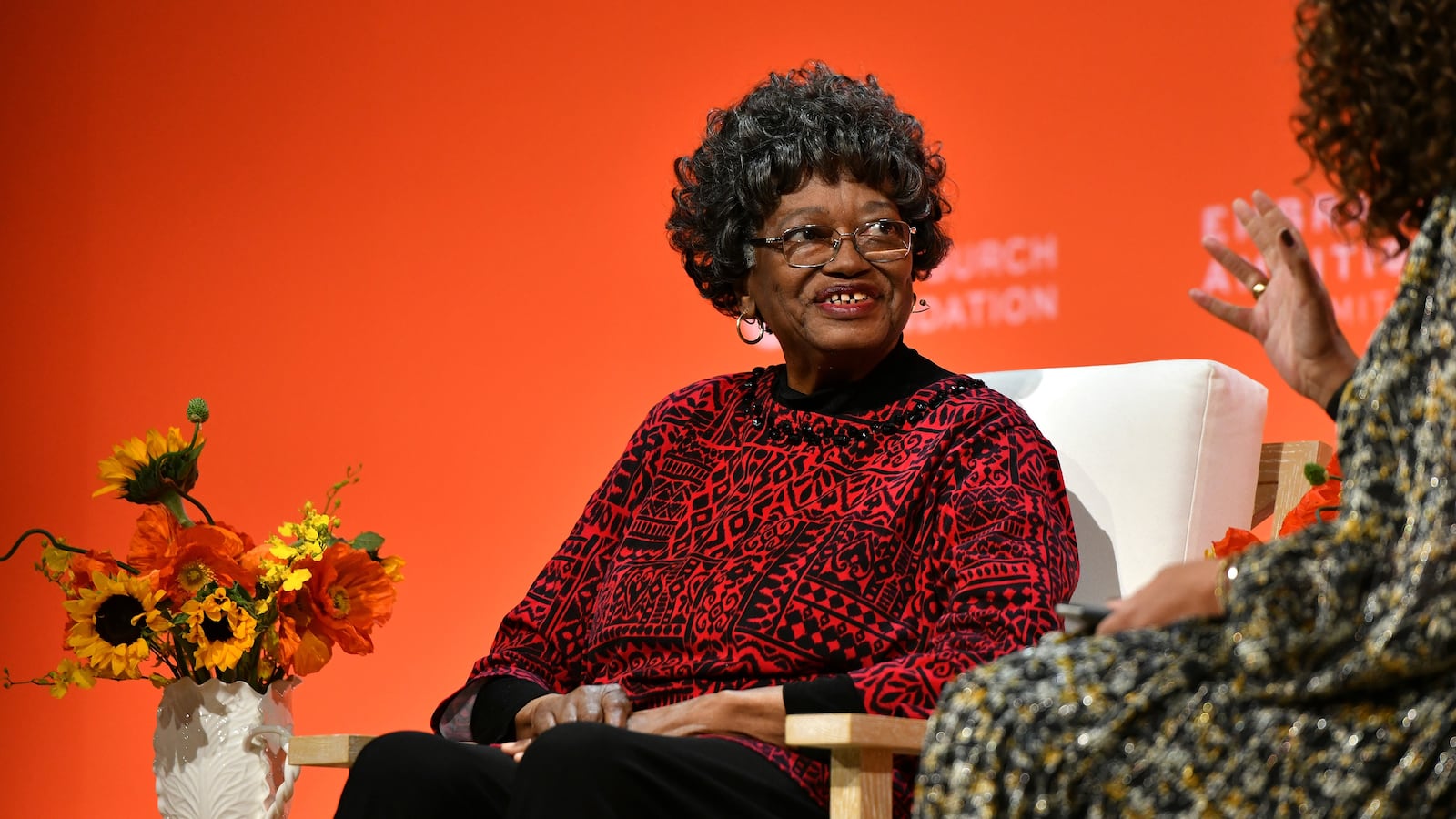 NEW YORK, NEW YORK - MARCH 05: Claudette Colvin, Civil Rights Activist speaks onstage during the 2020 Embrace Ambition Summit by the Tory Burch Foundation at Jazz at Lincoln Center on March 05, 2020 in New York City. (Photo by Craig Barritt/Getty Images for Tory Burch Foundation)