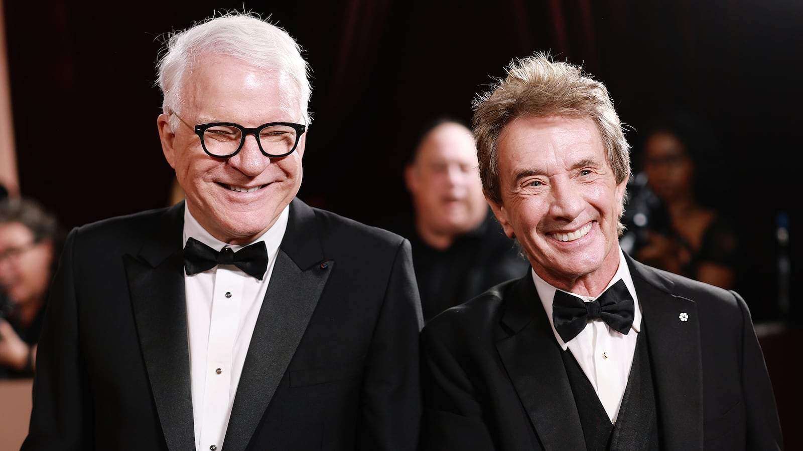 BEVERLY HILLS, CALIFORNIA - JANUARY 11: (FOR EDITORIAL USE ONLY) (L-R) Steve Martin and Martin Short attend the 83rd annual Golden Globe Awards at The Beverly Hilton on January 11, 2026 in Beverly Hills, California. (Photo by Matt Winkelmeyer/GA/The Hollywood Reporter via Getty Images)