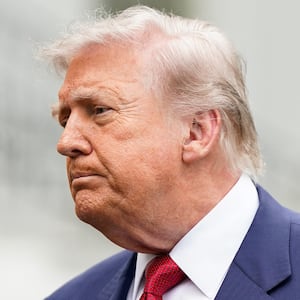U.S. President Donald Trump looks on as he talks to reporters at the White House in Washington, D.C., U.S., May 8, 2026. REUTERS/Elizabeth Frantz