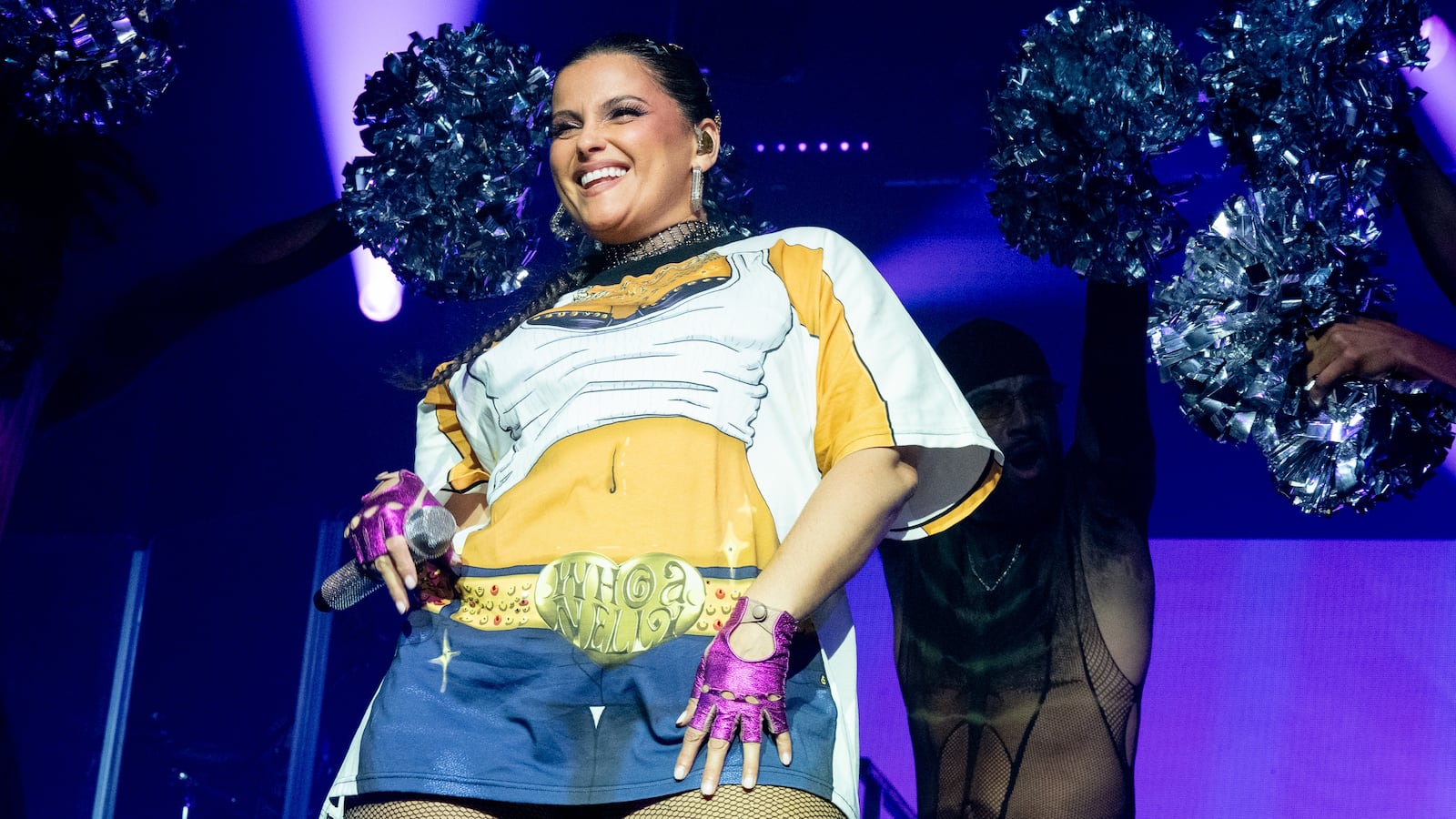 MANCHESTER, ENGLAND - AUGUST 24: Nelly Furtado performs during Manchester Pride 2025 on August 24, 2025 in Manchester, England.