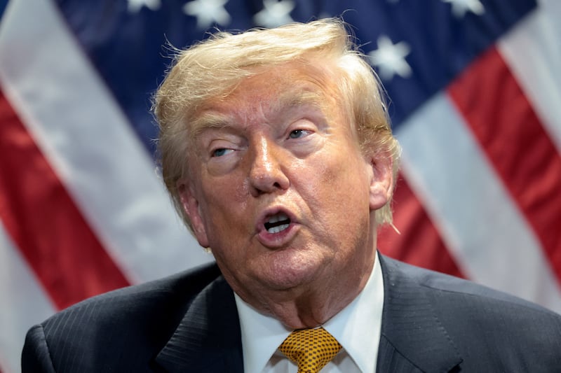 U.S. President Donald Trump speaks during a bilateral meeting with Syrian President Ahmed al-Sharaa alongside the NATO leaders summit at the Bestepe Presidential Compound in Ankara, Turkey, July 8, 2026. REUTERS/Jonathan Ernst