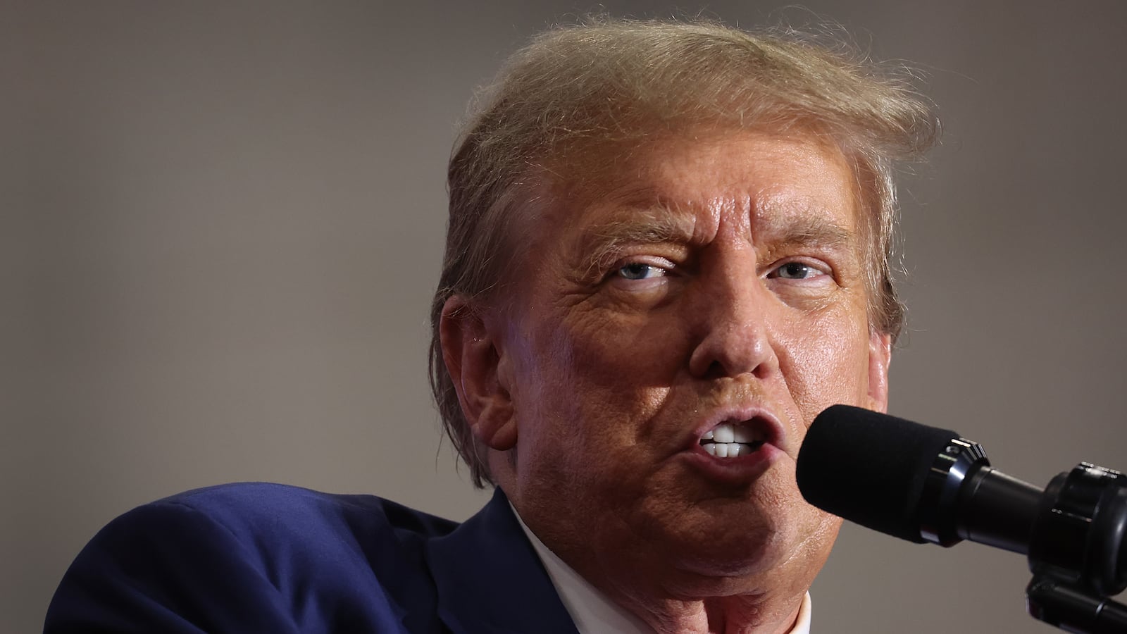Former President Donald Trump speaks to guests at a rally on April 02, 2024 in Green Bay, Wisconsin.