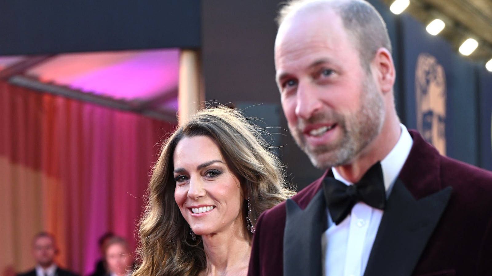 Catherine, Princess of Wales and Prince William, Prince of Wales attends the 2026 EE BAFTA Film Awards