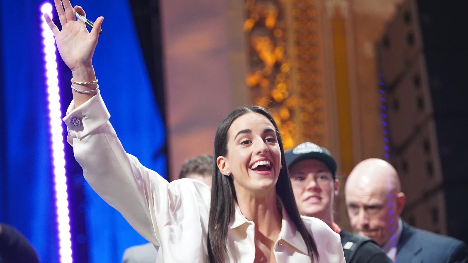 Caitlin Clark during the 2024 WNBA Draft on April 15, 2024 at the Brooklyn Academy of Music in Brooklyn, New York.