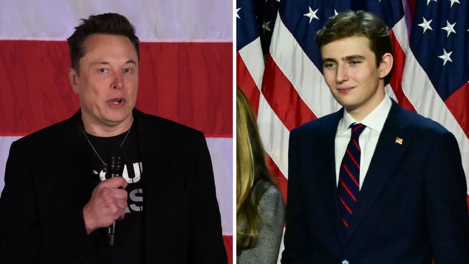 Elon Musk and Barron Trump.