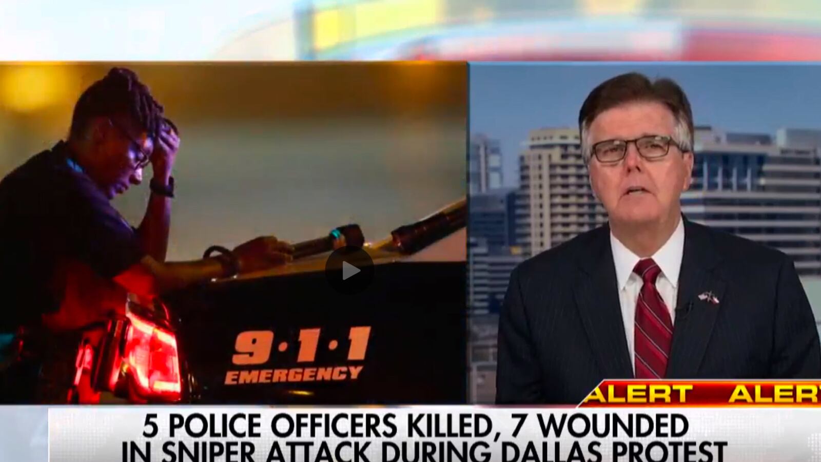 articles/2016/07/08/texas-lt-gov-dan-patrick-blm-protesters-hypocrites-for-running-from-sniper-bullets/160708-wilstein-dan-patrick-craziness-on-Fox-News-embed_a2w74q