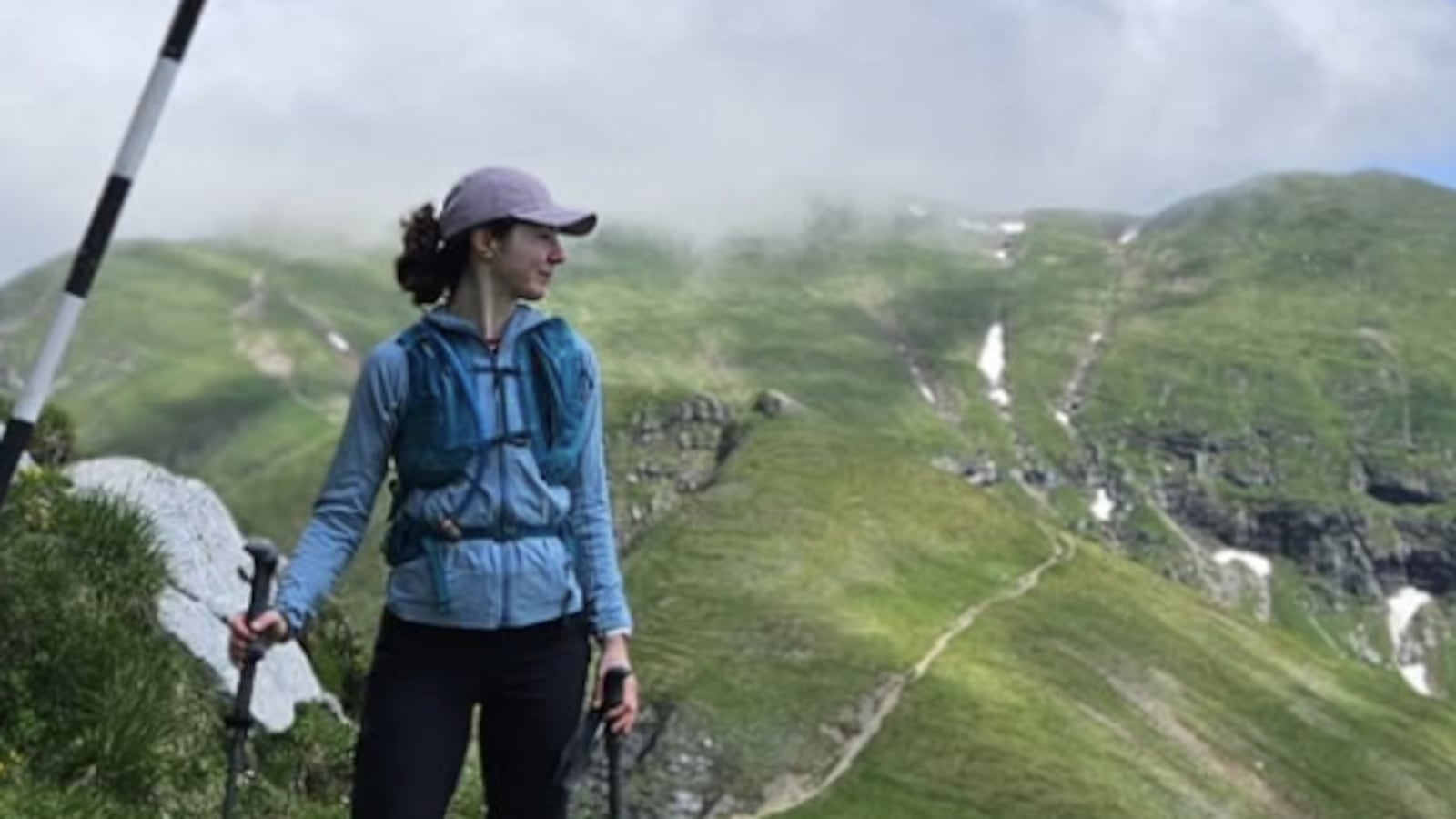 Antonia Mihailescu in the mountains of Romania