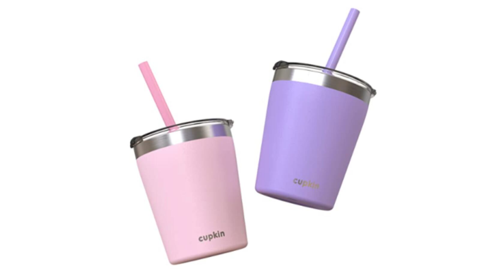 Cupkin's stainless steel children's mugs that have been recalled due to high lead levels.
