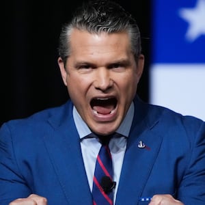 QUANTICO, VIRGINIA - SEPTEMBER 30:  U.S. Secretary of War Pete Hegseth speaks to senior military leaders at Marine Corps Base Quantico on September 30, 2025 in Quantico, Virginia. In an unprecedented gathering, almost 800 generals, admirals and their senior enlisted leaders have been ordered into one location from around the world on short notice. (Photo by Andrew Harnik/Getty Images)