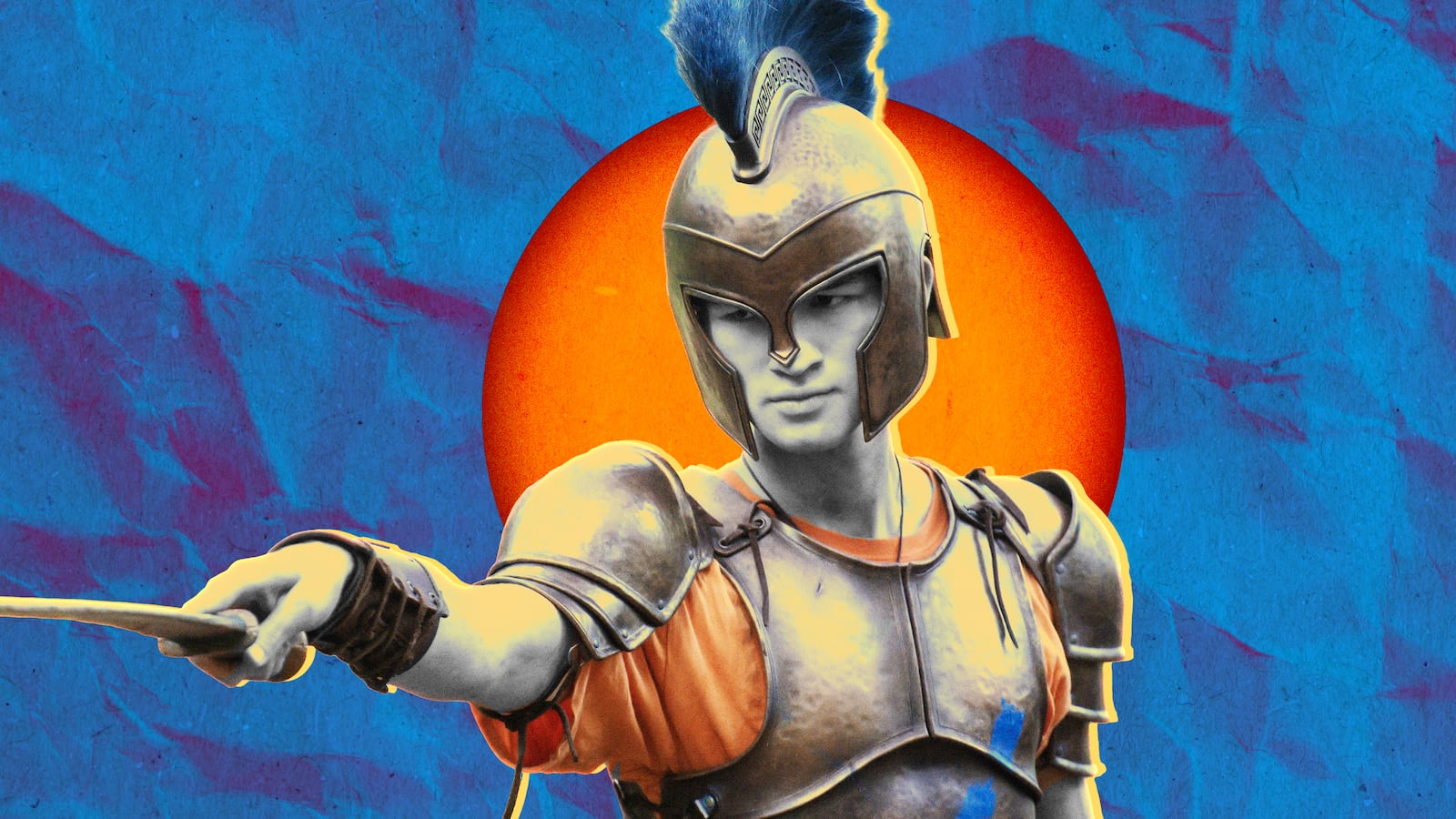 A photo illustration of Charlie Bushnell in Percy Jackson.