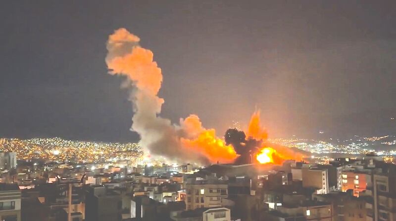 An explosion in Sanandaj, Kurdistan province, Iran.