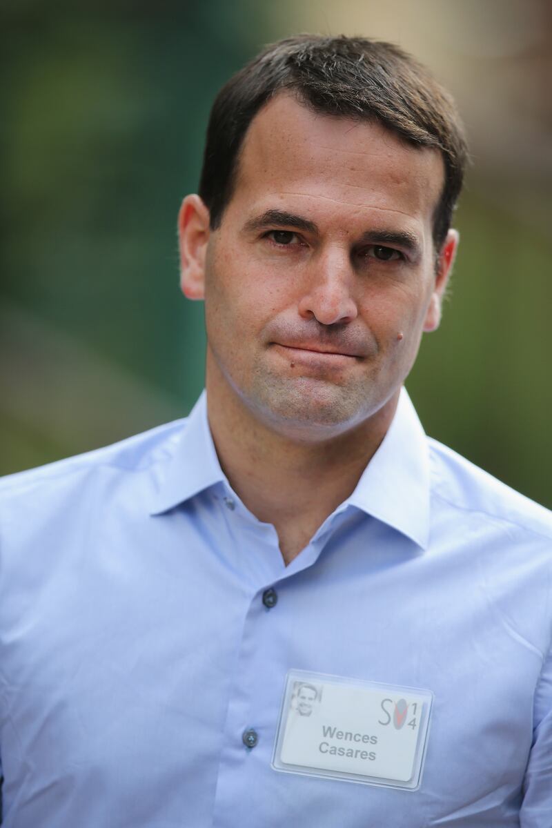 Wences Casares used to opt for a clean-cut look and wore ironed button-downs.