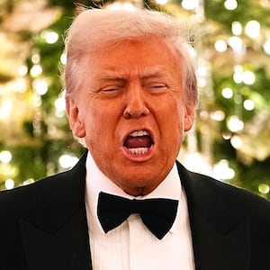 U.S. President Donald Trump delivers remarks at the State Department Kennedy Center Honors medal presentation dinner at the U.S. Department of State on December 06, 2025 in Washington, DC.