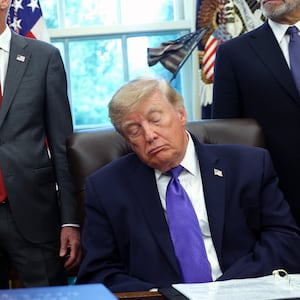 WASHINGTON, DC - SEPTEMBER 28: Rewant Ruia (L), Chairman of Mesabi Metallics, speaks alongside (L-R) Ravi Ruia, Board Member of Mesabi Metallics and Director of Essar Capital, U.S. Secretary of Energy Chris Wright, President Donald Trump and Commerce Secretary Howard Lutnik in the Oval Office at the White House on September 28, 2026 in Washington, DC. Trump announced plans that a new $15 billion steel plant will be built in eastern Iowa by Mesabi Metallics and is projected to be one of the largest in the United States. (Photo by Kevin Dietsch/Getty Images)