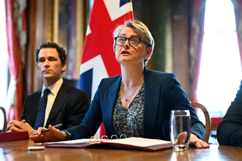 British Foreign Minister Yvette Cooper said the blockade was "hitting our global economic security," according to Reuters.