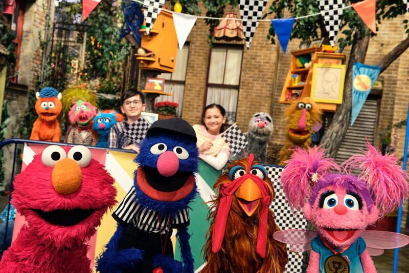 Elmo, Grover, and Abby Cadabby