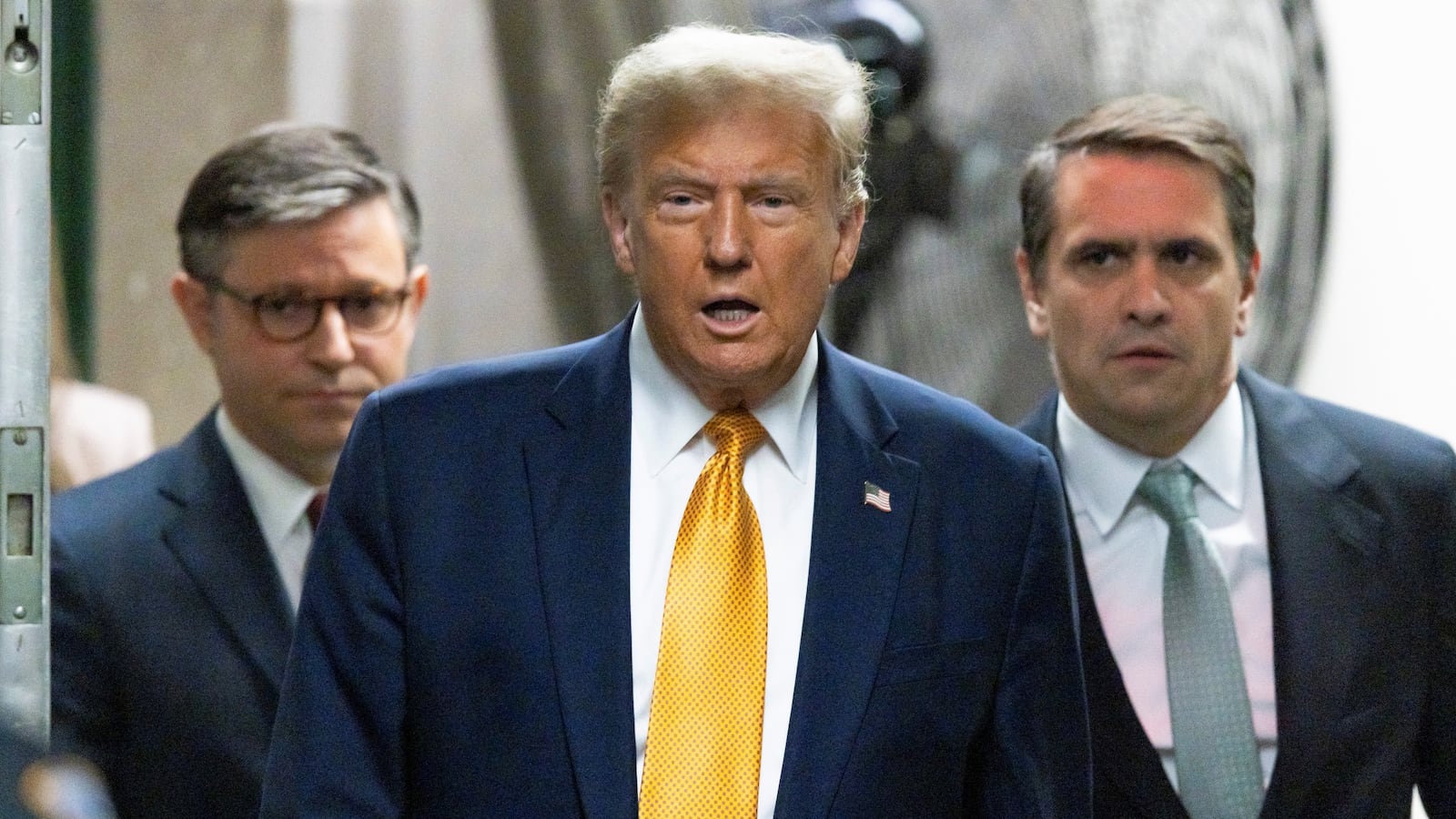 Former President Donald Trump with Speaker of the House Mike Johnson