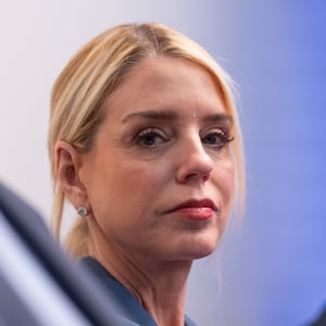 WASHINGTON, DC - FEBRUARY 20: U.S. US Attorney General Pam Bondi attends a press briefing held at the White House February 20, 2026 in Washington, DC. The U.S. Supreme Court today ruled against Trump's use of emergency powers to implement international trade tariffs, a central portion of the administration's core economic policy.(Photo by Aaron Schwartz/Getty Images)