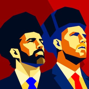 Donald Trump Jr, Eric Trump Russia animated illustration