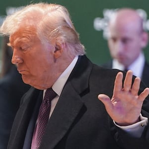 U.S. President Donald Trump is pictured after his meeting with Ukrainian President Volodymyr Zelensky in Davos, Switzerland, Jan. 22, 2026.