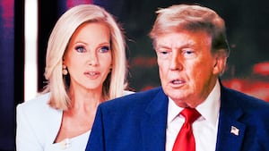 Fox News host Shannon Bream and Donald Trump.