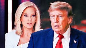 Fox News host Shannon Bream and Donald Trump.