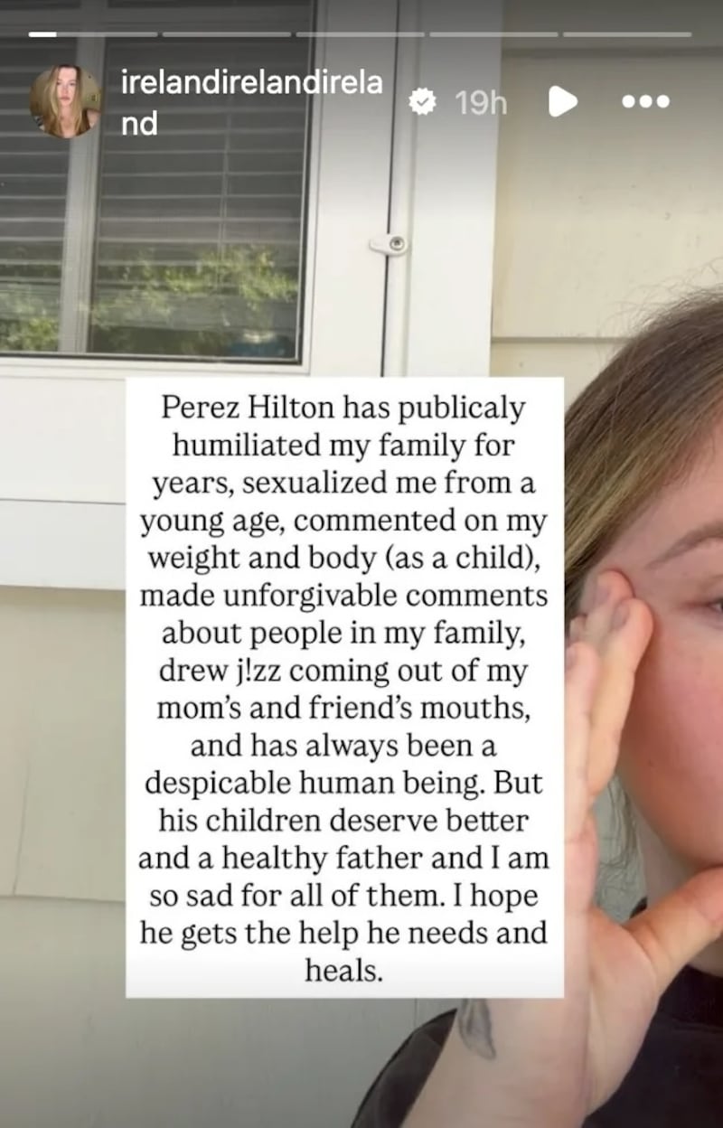 ireland v perez hilton