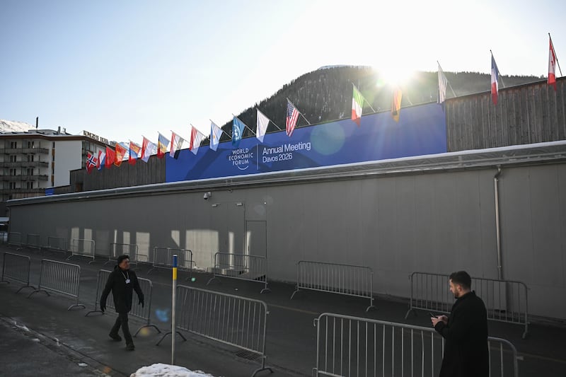 DAVOS, SWITZERLAND - JANUARY 19: The 56th Annual Meeting of the World Economic Forum (WEF) begins under the theme âSpirit of Dialogue,â with nearly 3,000 participants from 130 countries expected to attend in Davos, Switzerland on January 19, 2026. (Photo by  via Getty Images)