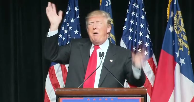Trump complaining about the lights at a rally in 2016.

https://www.youtube.com/watch?v=5GnYtuhZXzo