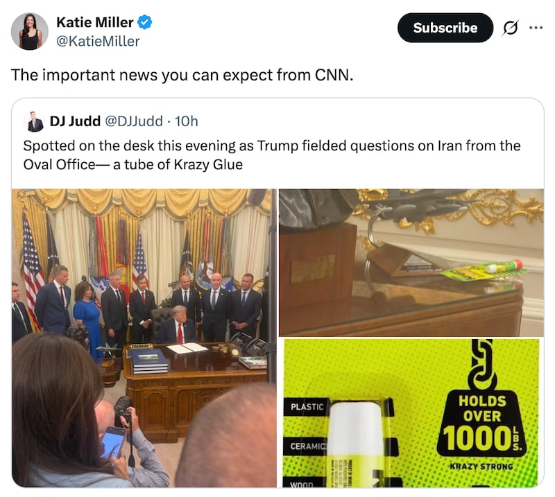 Karie Miller’s X post.