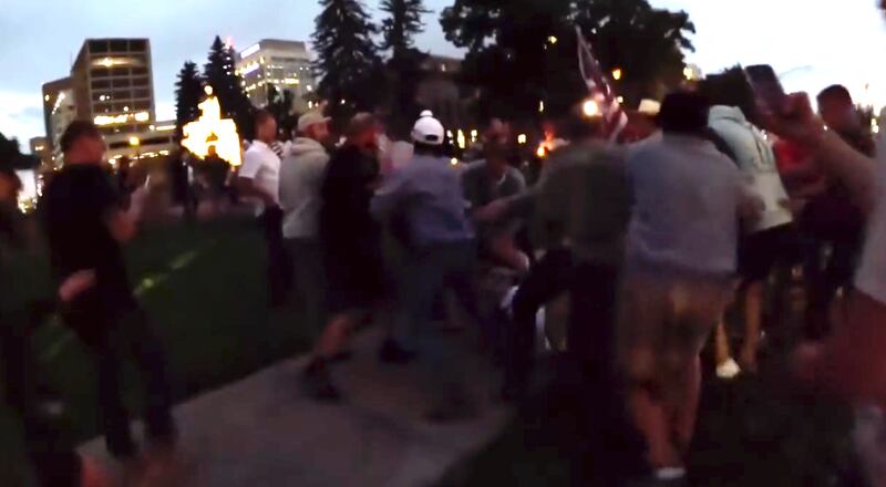 Charlie Kirk vigil brawl in Idaho