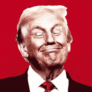 Donald Trump transforming into Vladimir Putin