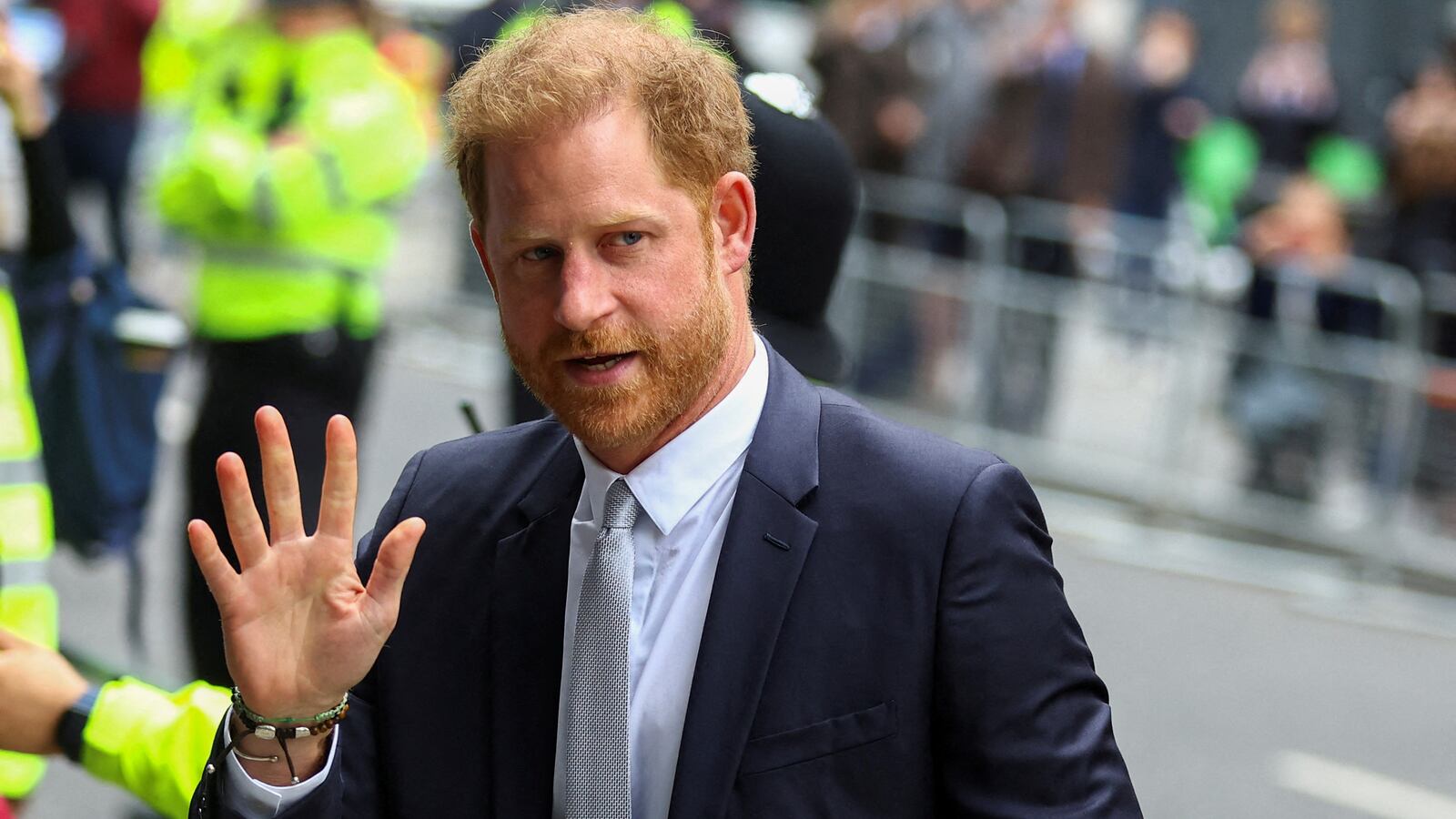 Britain's Prince Harry, Duke of Sussex walks outside the Rolls Building of the High Court in London, Britain June 7, 2023.