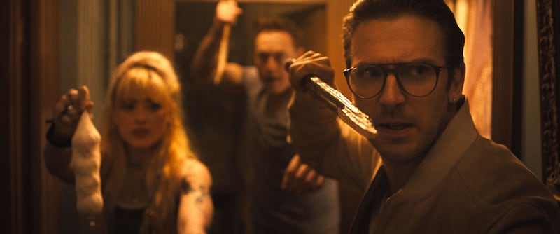 Dan Stevens, far right, in Abigail.