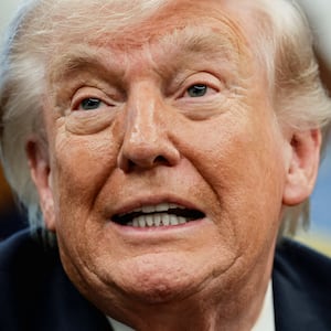 U.S. President Donald Trump reacts during an event with Artemis II astronauts, NASA Commander Reid Wiseman, NASA Pilot Victor Glover, NASA Mission Specialist Christina Koch and Canadian Space Agency (CSA) Mission Specialist Jeremy Hansen, in the Oval Office at the White House in Washington, D.C., U.S., April 29, 2026. REUTERS/Evelyn Hockstein