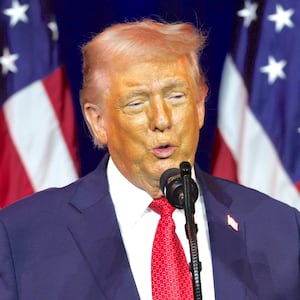 President Donald Trump addresses a House Republican retreat at The John F. Kennedy Center for the Performing Arts on January 06, 2026 in Washington, DC.