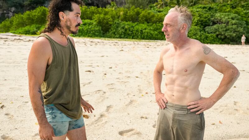 Ozzy Lusth and Mike White in "Survivor"