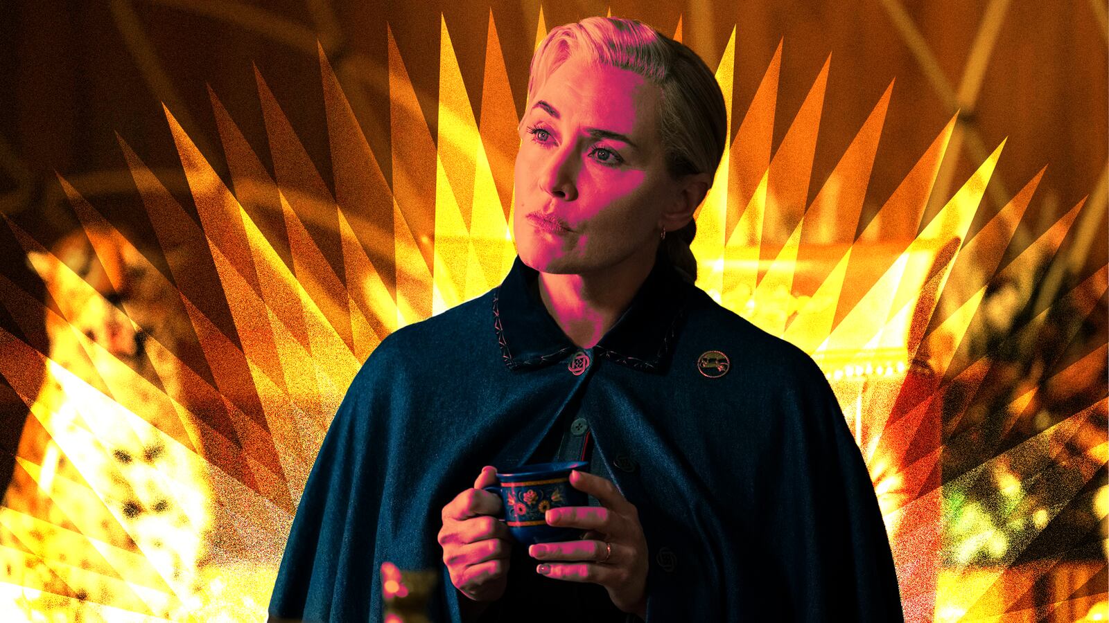 A photo illustration of Kate Winselt in The Regime.