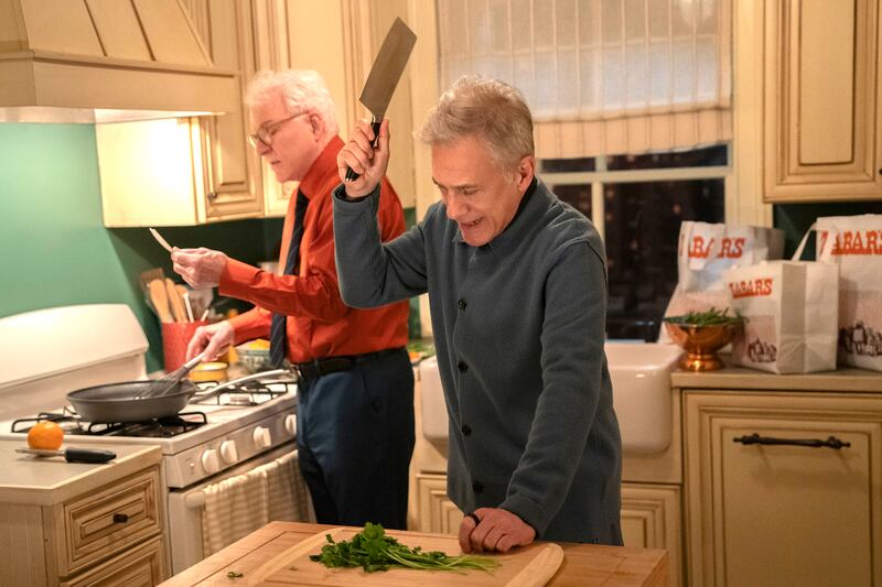 Steve Martin and Christoph Waltz in Only Murders in the Building.