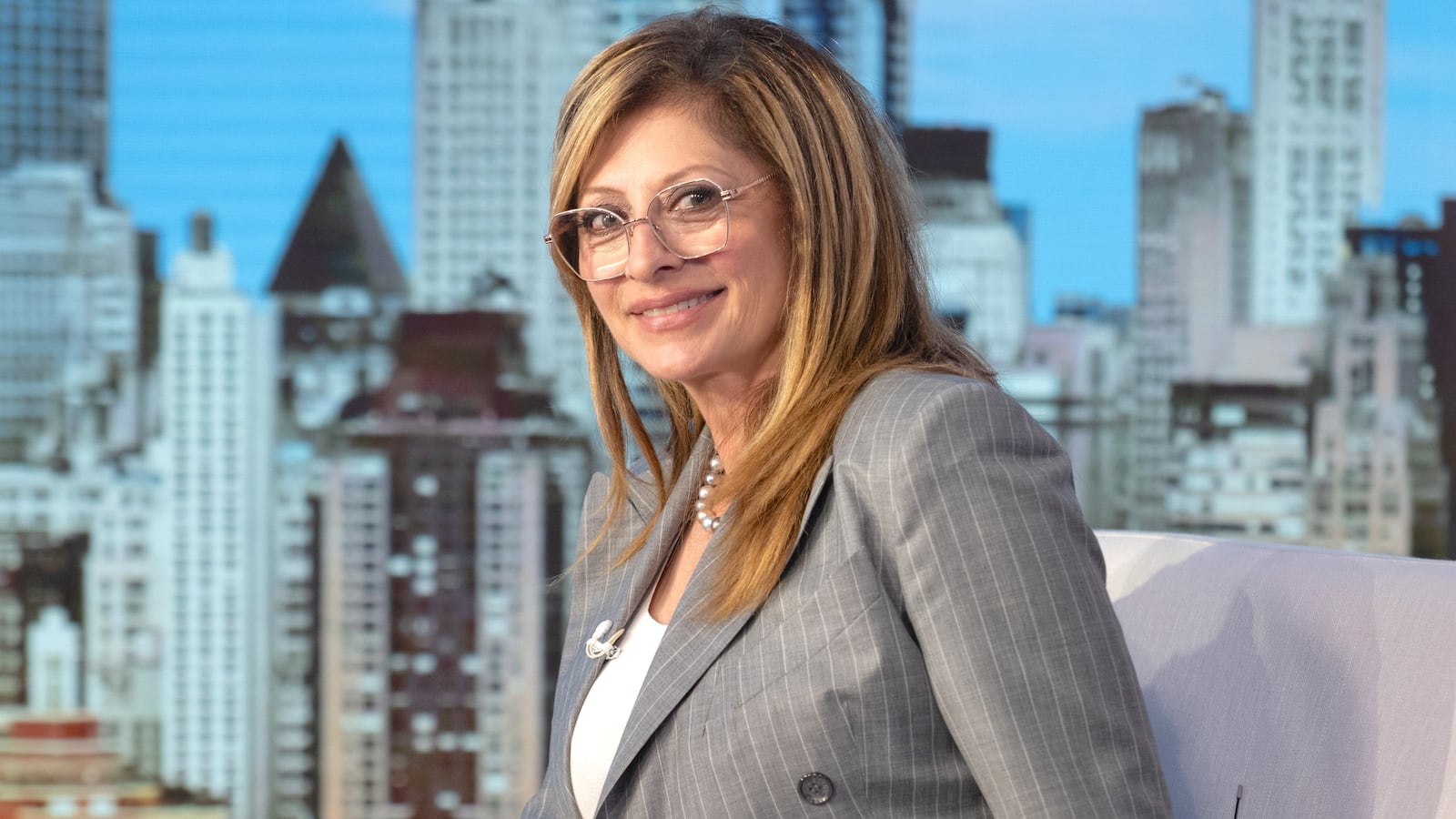 Maria Bartiromo poses during "Mornings With Maria" at Fox Business Network Studios on June 23, 2026 in New York City.