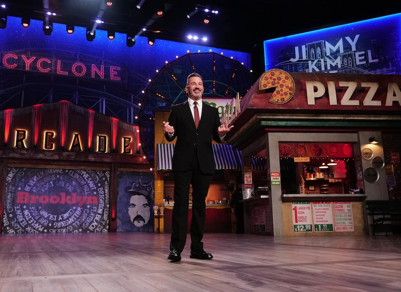 Kimmel has been broadcasting his show from Brooklyn all week.