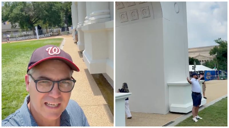 Jim Acosta shares images of "shoddy construction" at Trump's Great American State Fair.