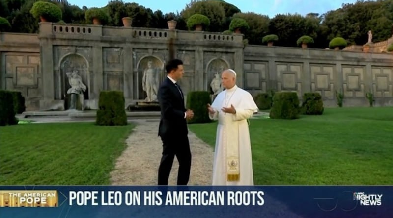 The pope described how his lineage has affected his appreciation for America.