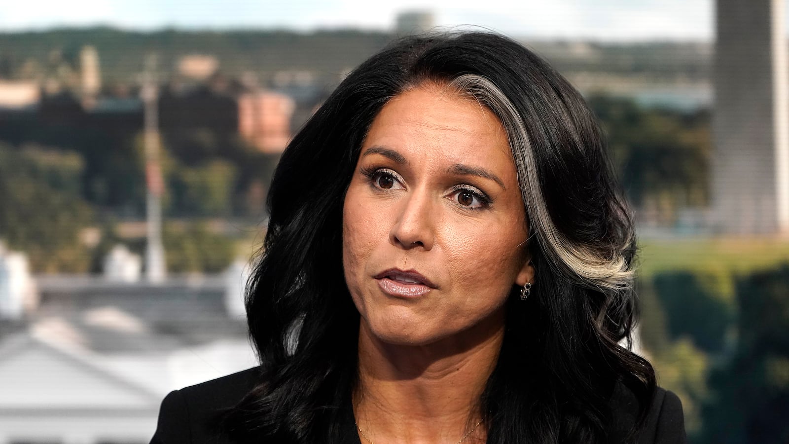Tulsi Gabbard, Donald Trump's nominee for Director of National Intelligence, speaks during an appearance on Fox Nation on September 11, 2024 in New York City.