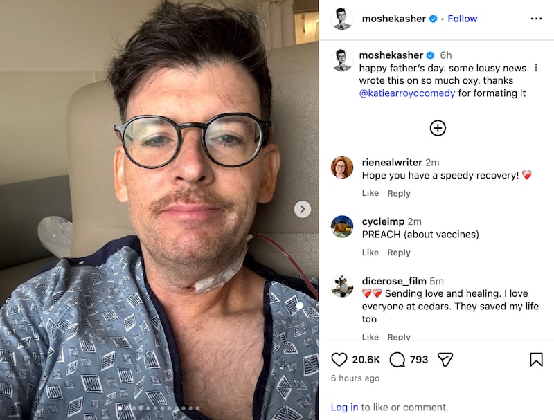 Moshe Kasher's Instagram post
