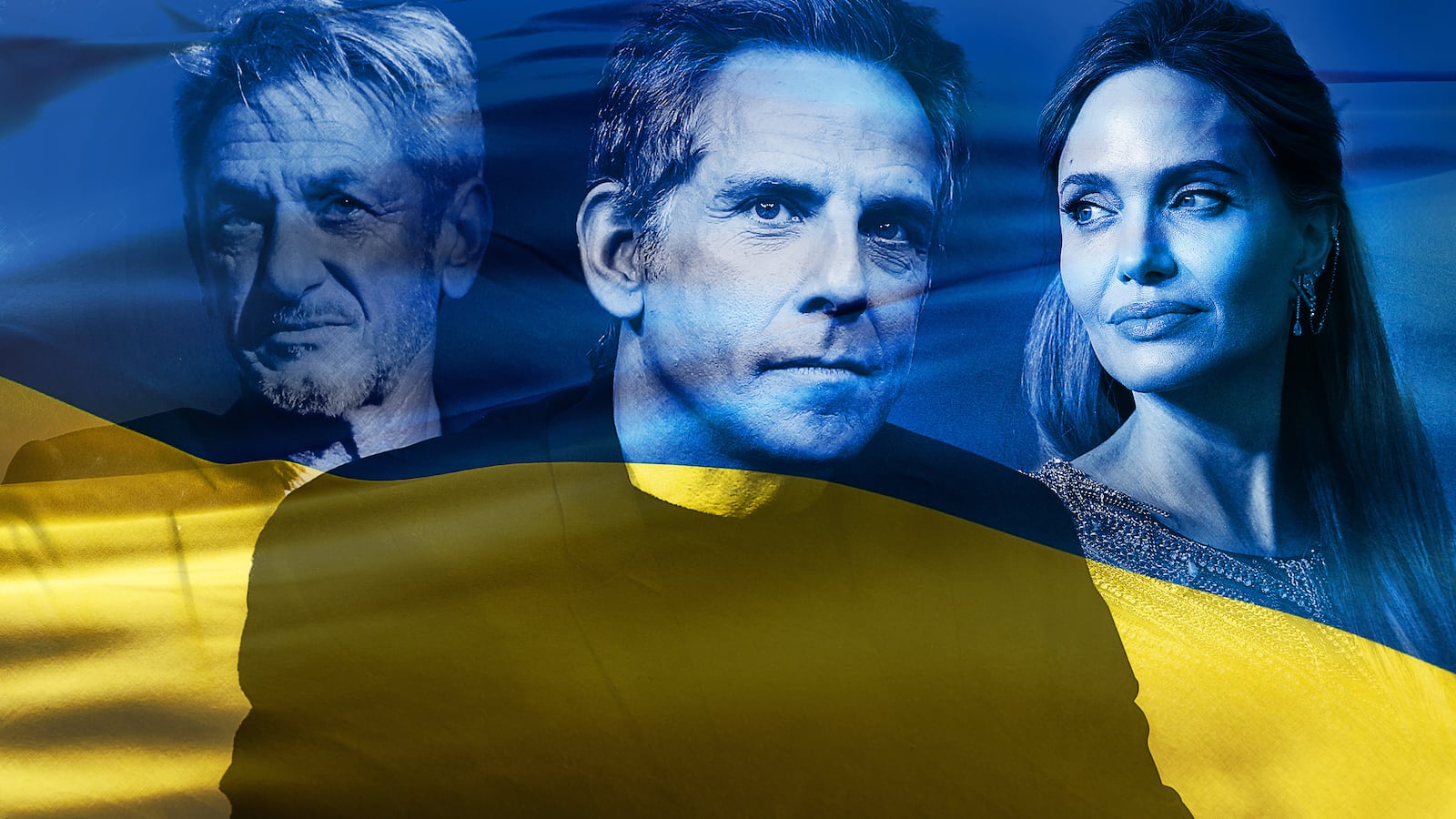 Sean Penn, Benn Stiller and Angelina Jolie