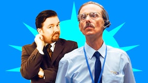 Ricky Gervais and Mackenzie Crook.